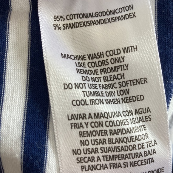 Tommy Hilfiger Short-sleeved Cotton Striped T-shirt NWOT - Picture 5 of 5